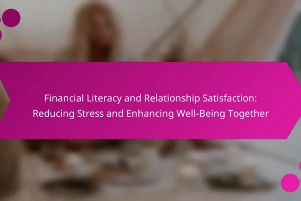 Financial Literacy and Relationship Satisfaction: Reducing Stress and Enhancing Well-Being Together